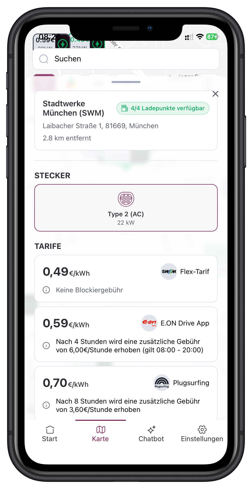 eBuddy Tarifvergleich für eine Ladestation